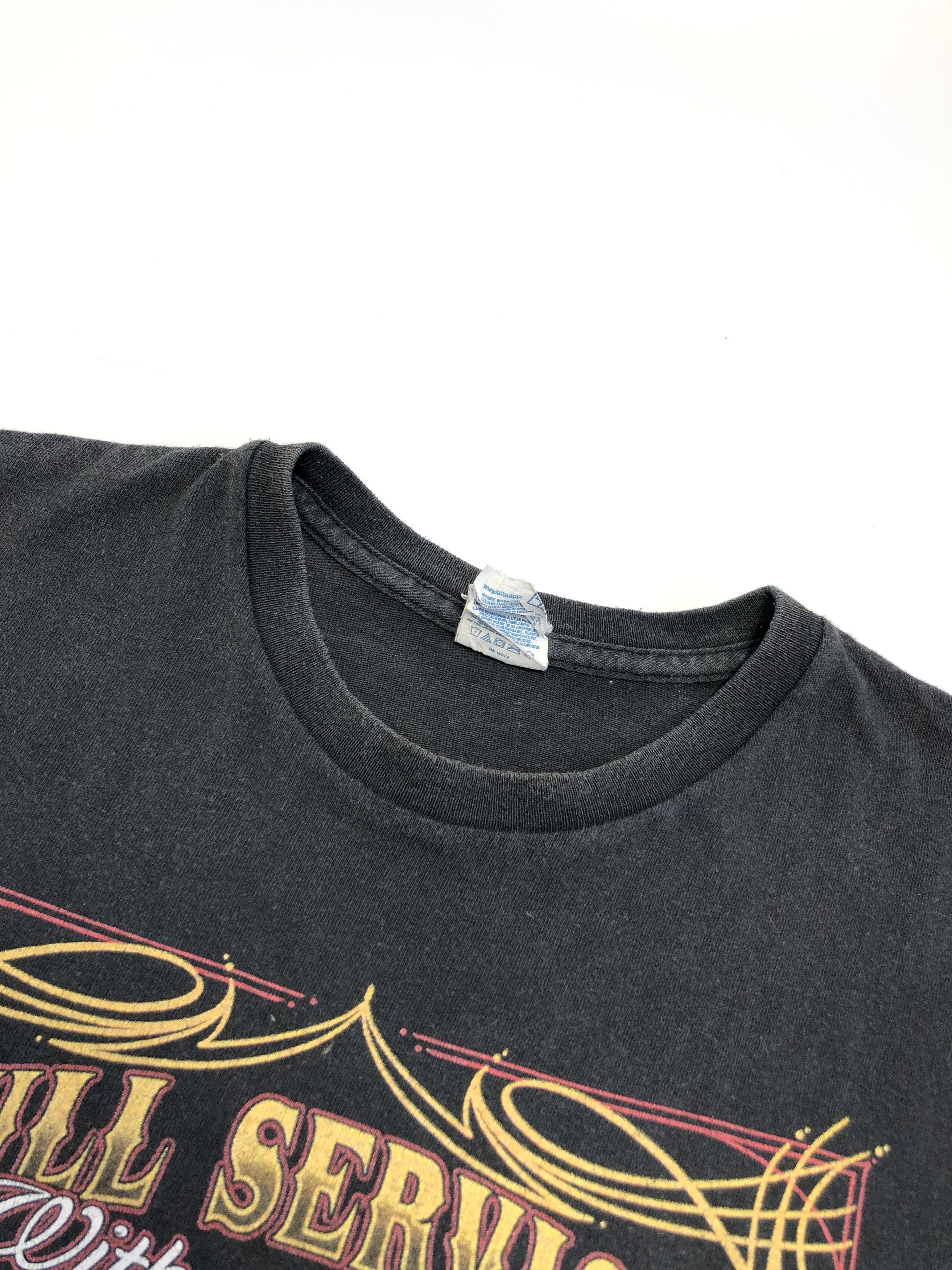Delta × Vintage Route 66 Vintage 90s Washed Gasoline Mechanic Girl T-Shirt Size US M / EU 48-50 / 2 - 3 Thumbnail