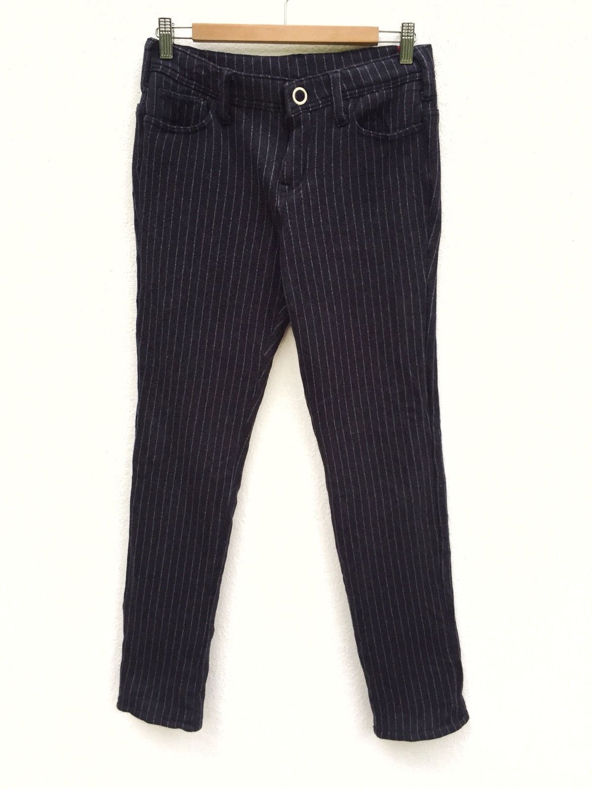 Japanese Brand Striped Moco Moco Tapered Warm Skinny Sweat Pant Size US 30 / EU 46 - 1 Thumbnail