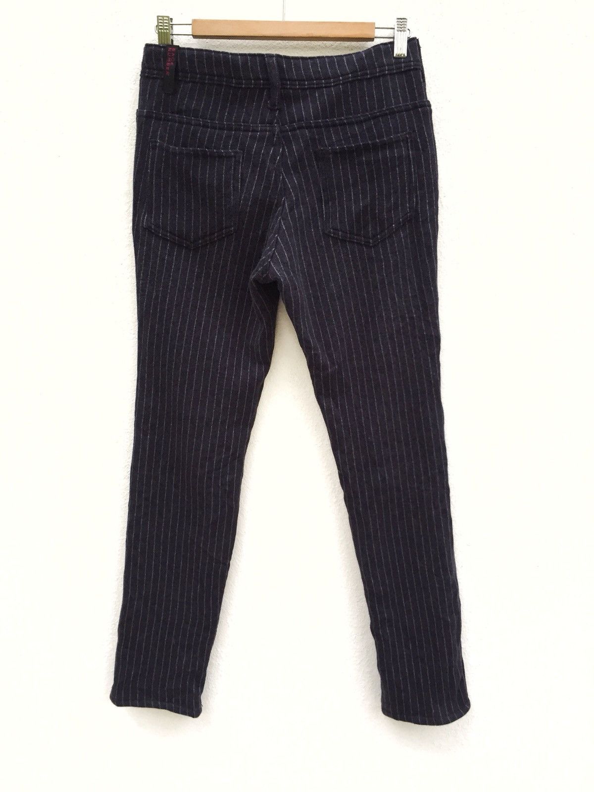 Japanese Brand Striped Moco Moco Tapered Warm Skinny Sweat Pant Size US 30 / EU 46 - 3 Thumbnail