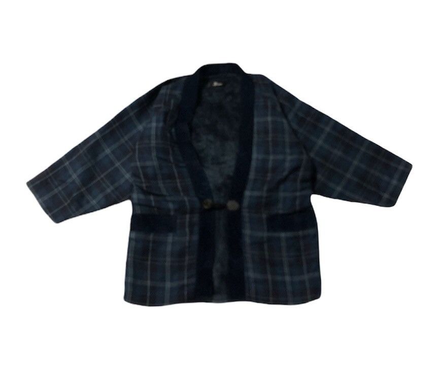 Japanese Brand 🔥Japanese Traditional Soft Fleece Inside Check Kimono Size US L / EU 52-54 / 3 - 1 Thumbnail