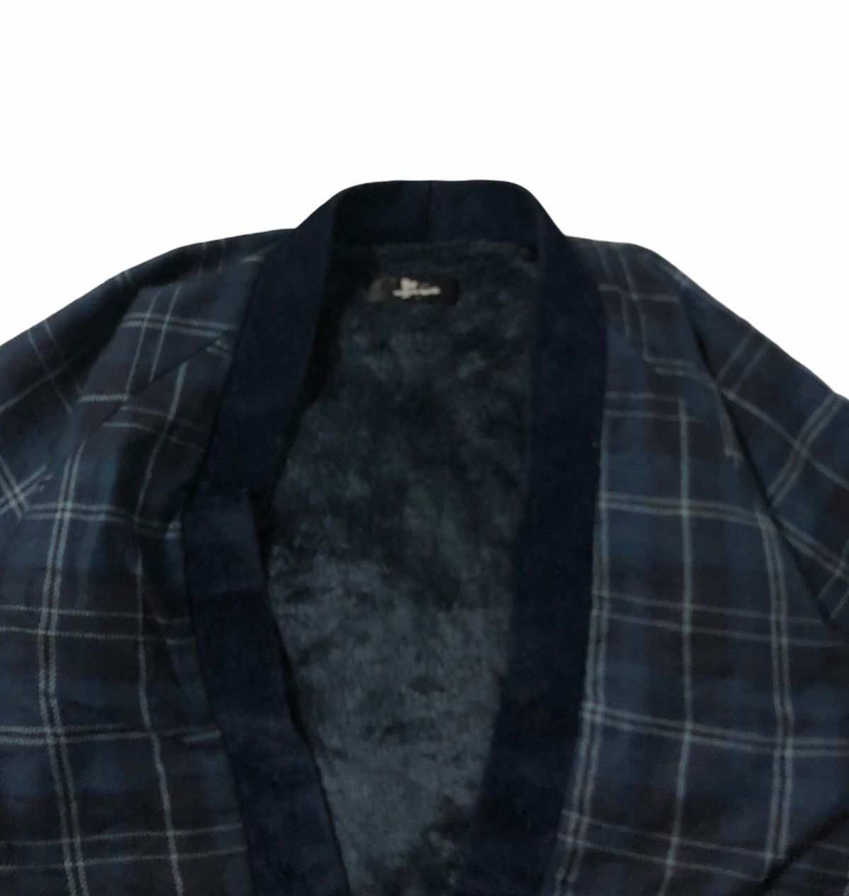 Japanese Brand 🔥Japanese Traditional Soft Fleece Inside Check Kimono Size US L / EU 52-54 / 3 - 4 Thumbnail