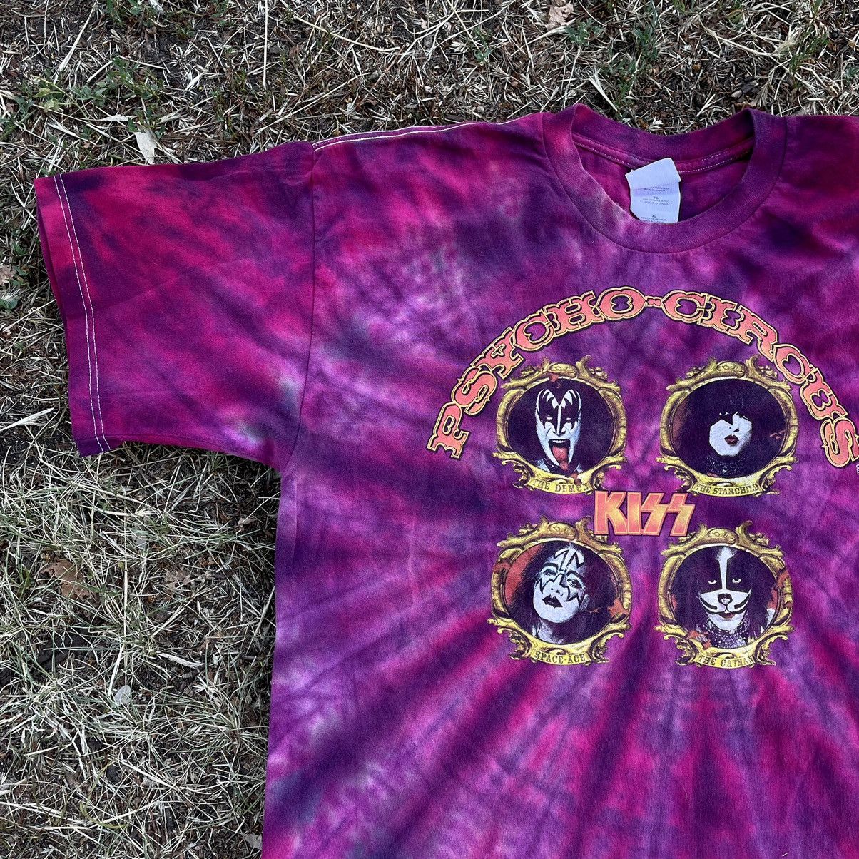 Vintage Vintage 90s Tie Dye Kiss Band Graphic Tee Rave Streetwear L Size US L / EU 52-54 / 3 - 3 Thumbnail