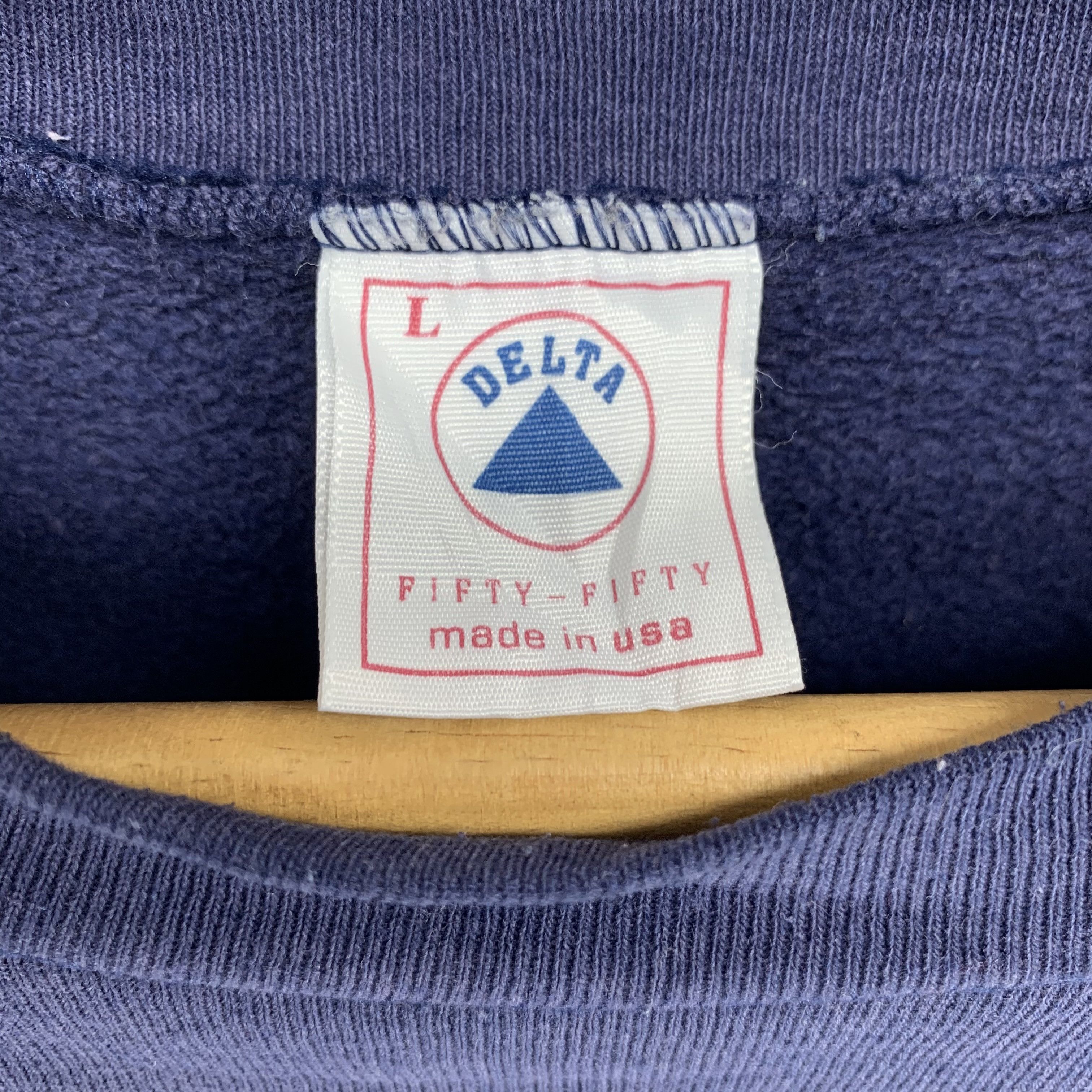 Delta Vintage Delta Fifty Fifty Made in USA Sweatshirt #3185-39 Size US L / EU 52-54 / 3 - 5 Thumbnail