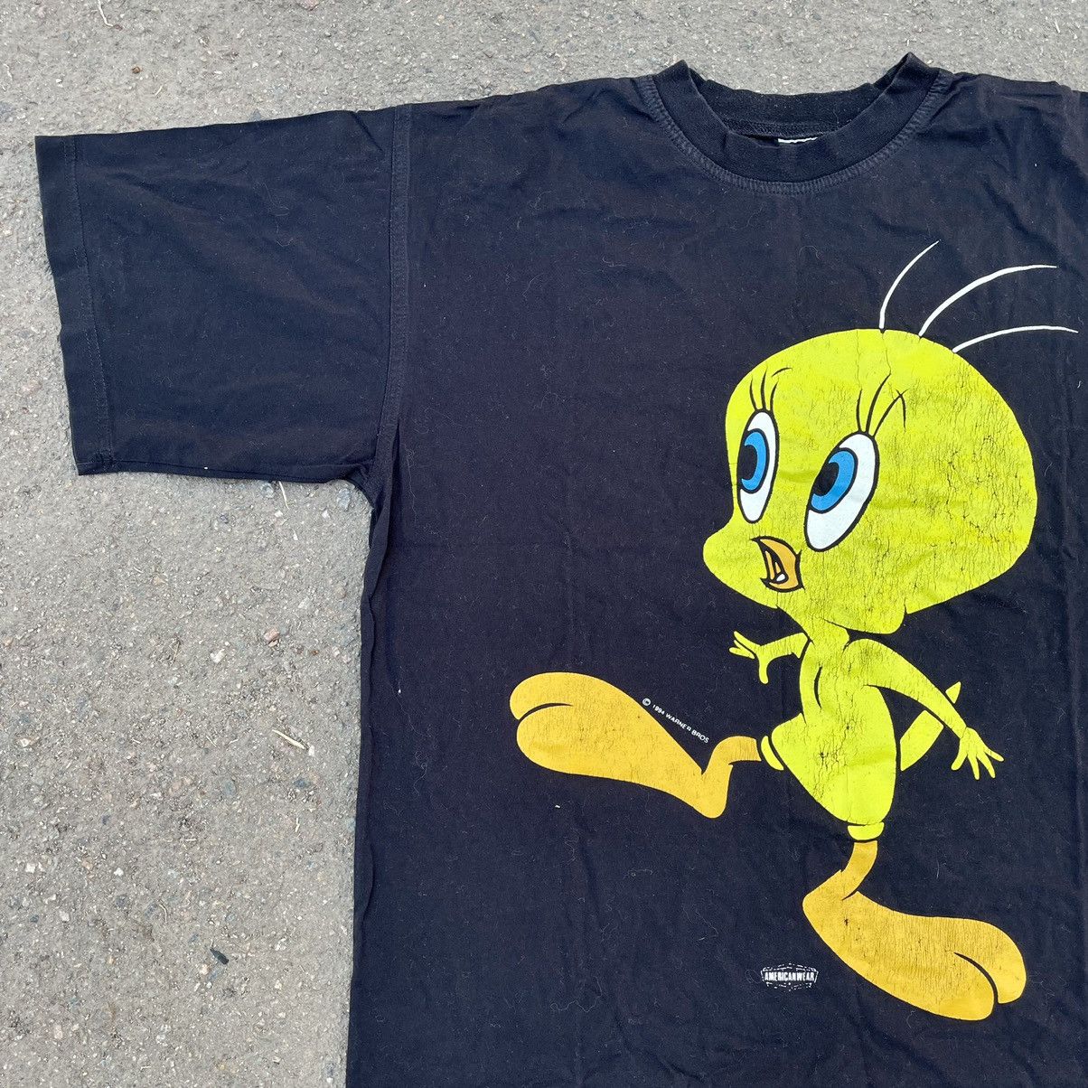 Vintage Vintage 90s Tweety Graphic Tee Looney Tunes Cartoon Skate L Size US L / EU 52-54 / 3 - 3 Thumbnail