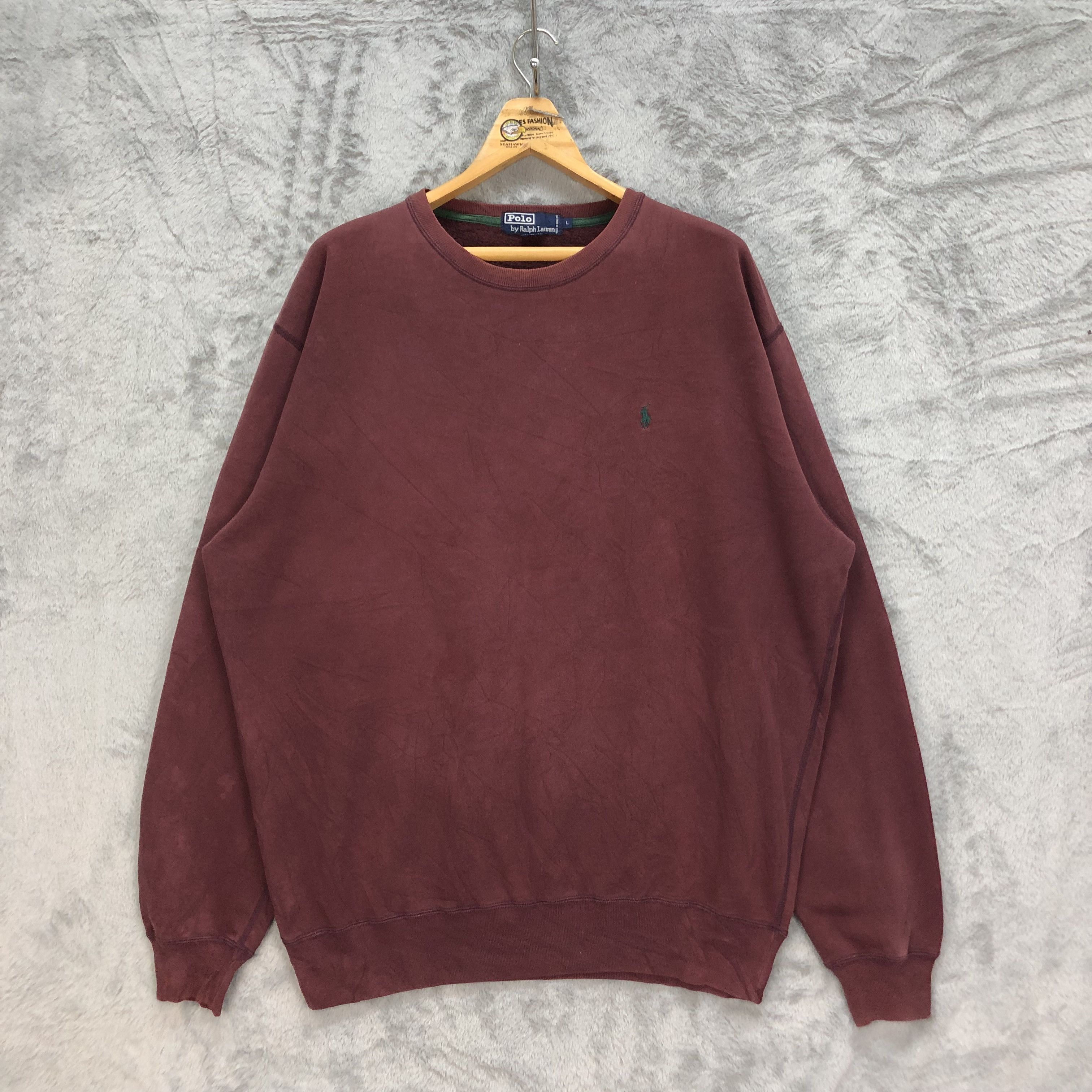 Polo Ralph Lauren Polo Ralph Lauren Small Pony Maroon Sweatshirts #5034-26 Size US L / EU 52-54 / 3 - 1 Thumbnail