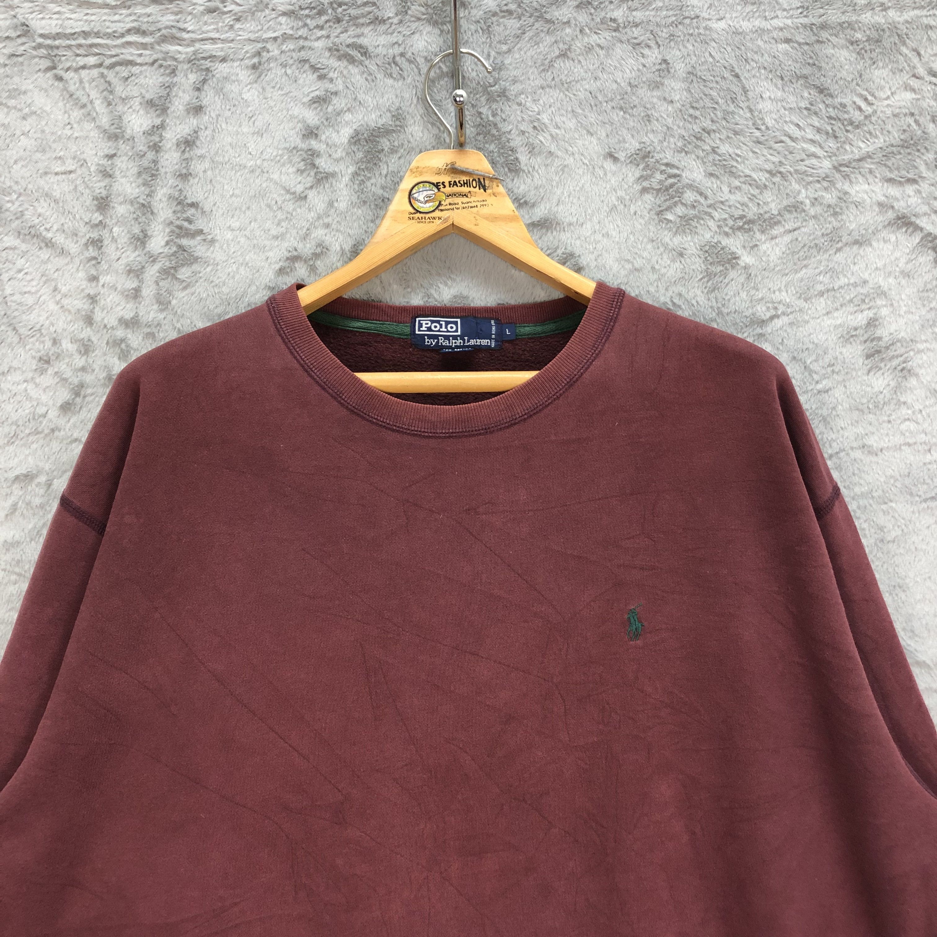Polo Ralph Lauren Polo Ralph Lauren Small Pony Maroon Sweatshirts #5034-26 Size US L / EU 52-54 / 3 - 2 Thumbnail