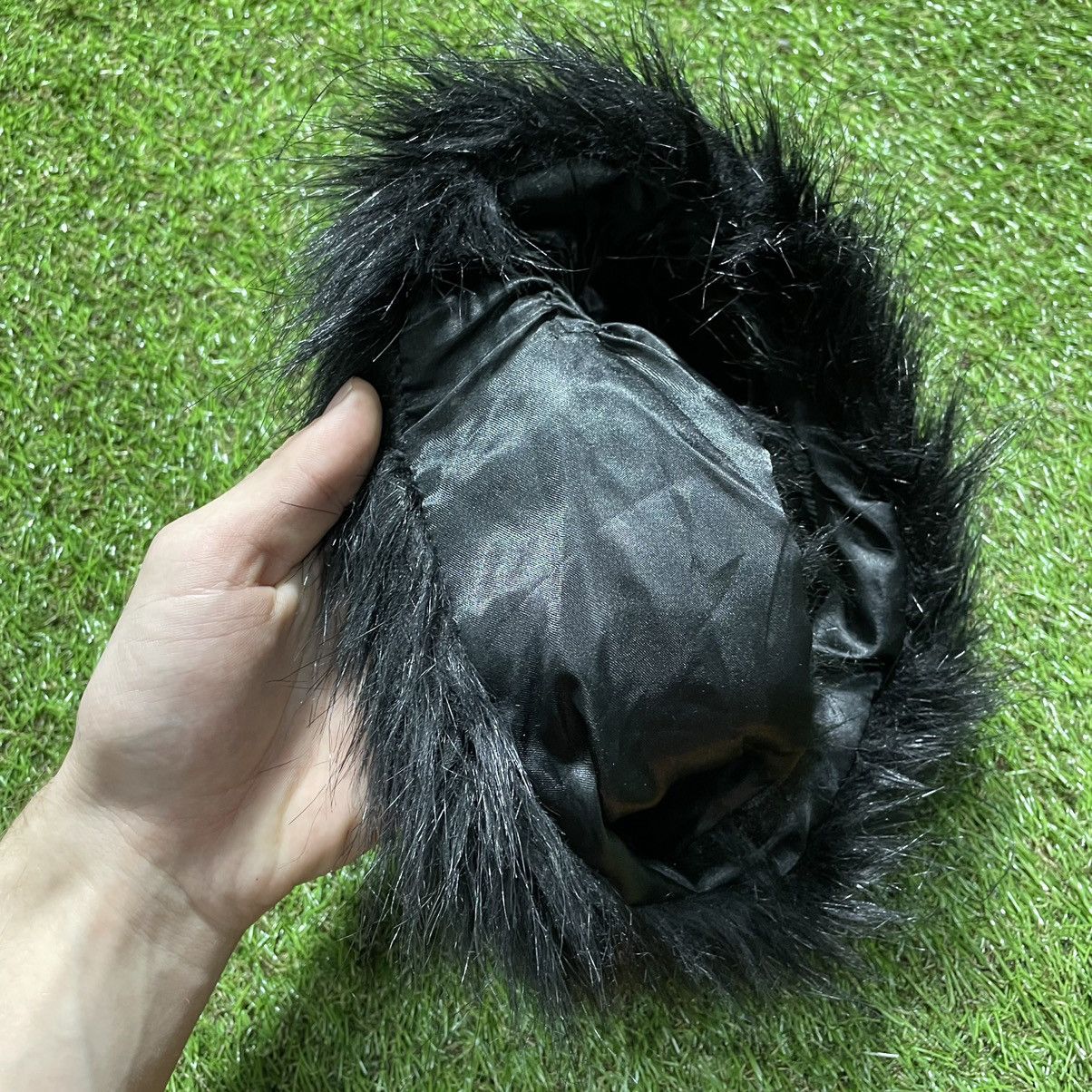 Vintage Vintage 90s Mohair Fuzzy Beanie Black Grunge Punk Alt OS Size ONE SIZE - 4 Thumbnail