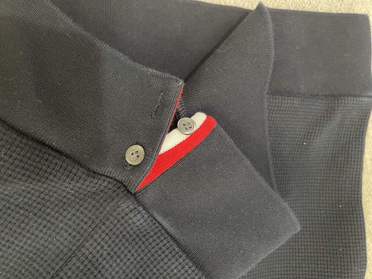 Thom Browne Thom browne short sleeve sweatshirt in waffle w/ 4 bar navy Size US S / EU 44-46 / 1 - 3 Thumbnail