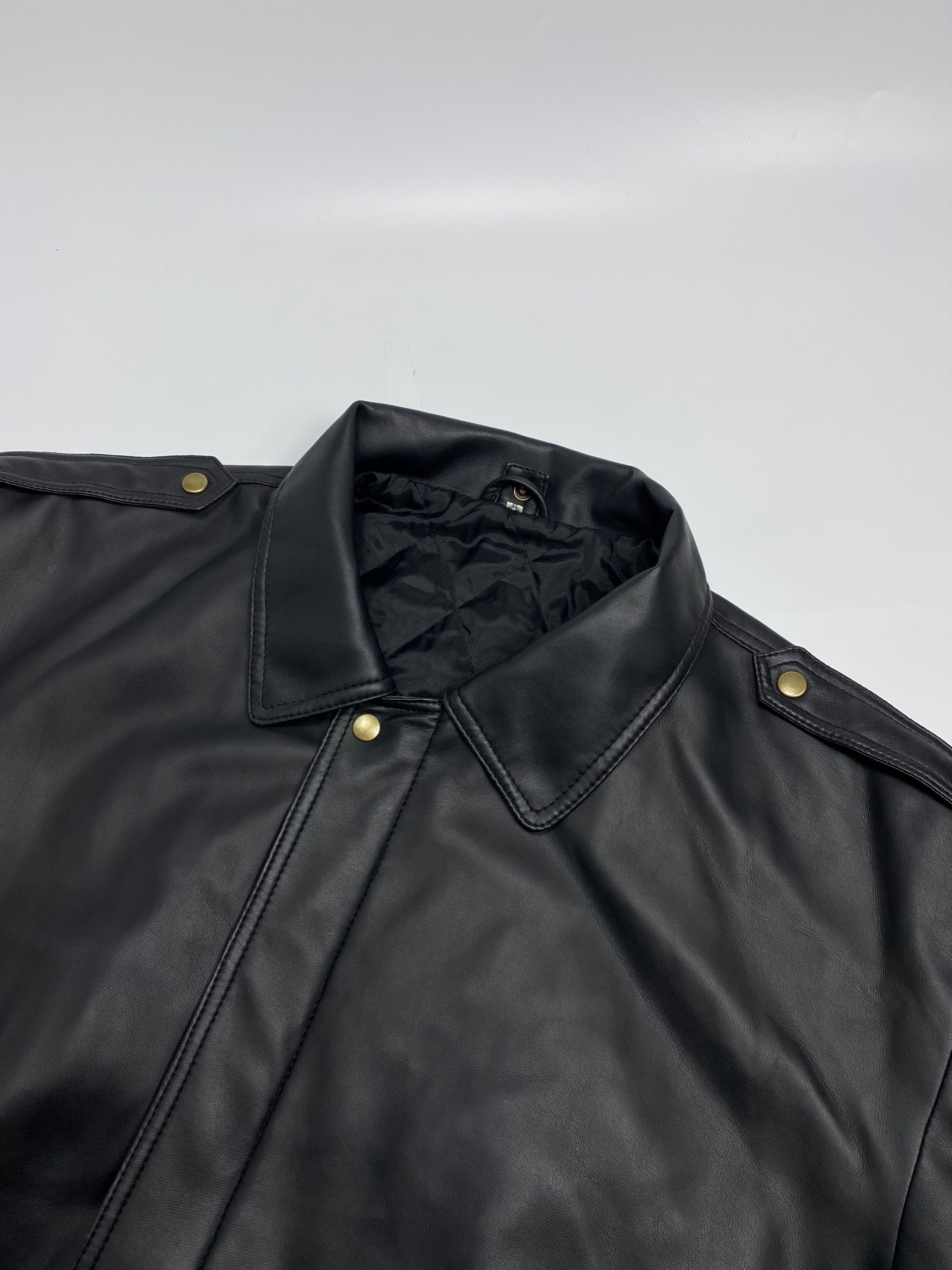 Designer × Vintage Unbranded Vintage PVC Leather Heavyweight Bomber Jacket Size US XL / EU 56 / 4 - 6 Thumbnail