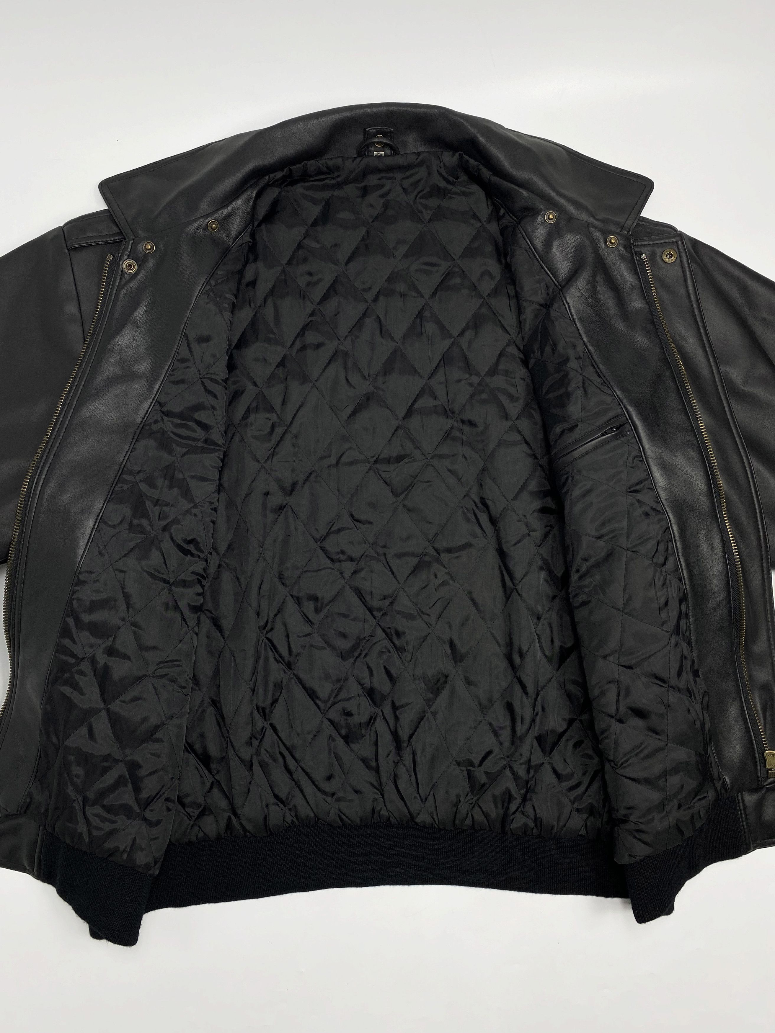 Designer × Vintage Unbranded Vintage PVC Leather Heavyweight Bomber Jacket Size US XL / EU 56 / 4 - 7 Thumbnail