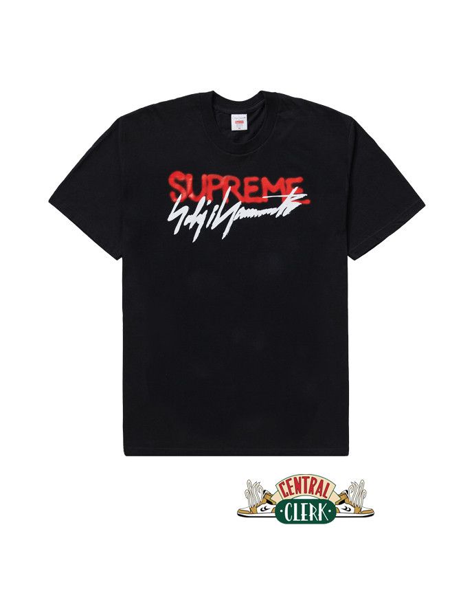 image of Supreme x Yohji Yamamoto Logo Tee (Fw20) in Black, Men's (Size Medium)