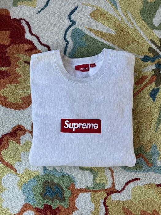 Supreme Supreme Box Logo Crewneck FW18 Ash Grey | Grailed