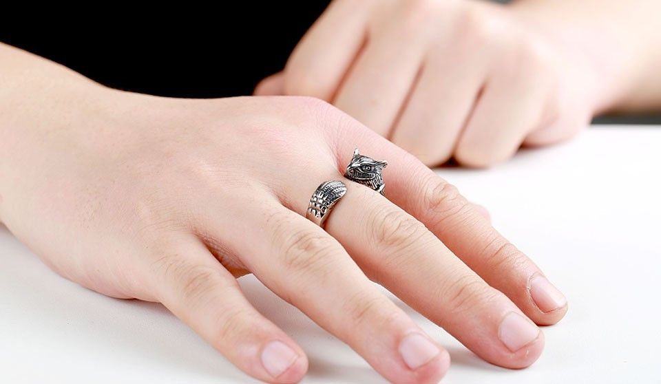 Jewelry Stainless Steel Fox Ring Size ONE SIZE - 4 Thumbnail