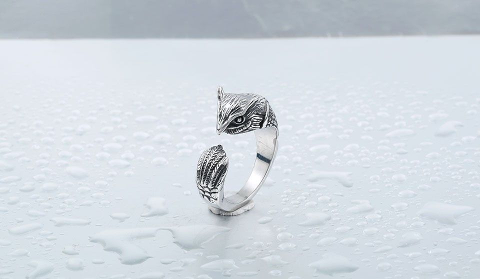 Jewelry Stainless Steel Fox Ring Size ONE SIZE - 6 Thumbnail