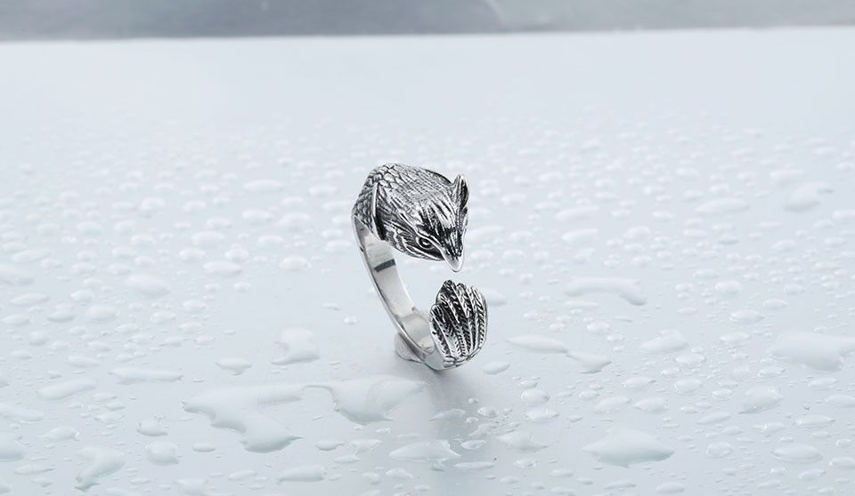 Jewelry Stainless Steel Fox Ring Size ONE SIZE - 1 Thumbnail