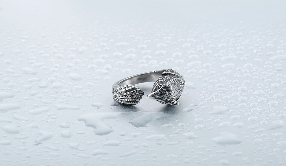 Jewelry Stainless Steel Fox Ring Size ONE SIZE - 5 Thumbnail