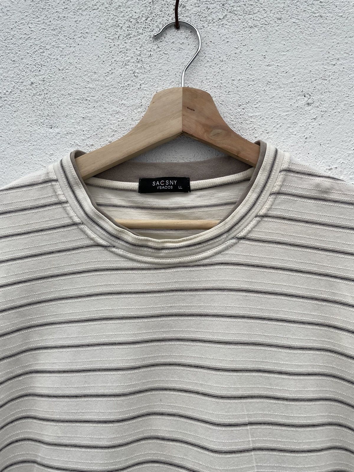 Y's for Men Vintage Y’saccs SACSNY Striped Tshirt Size US L / EU 52-54 / 3 - 2 Thumbnail