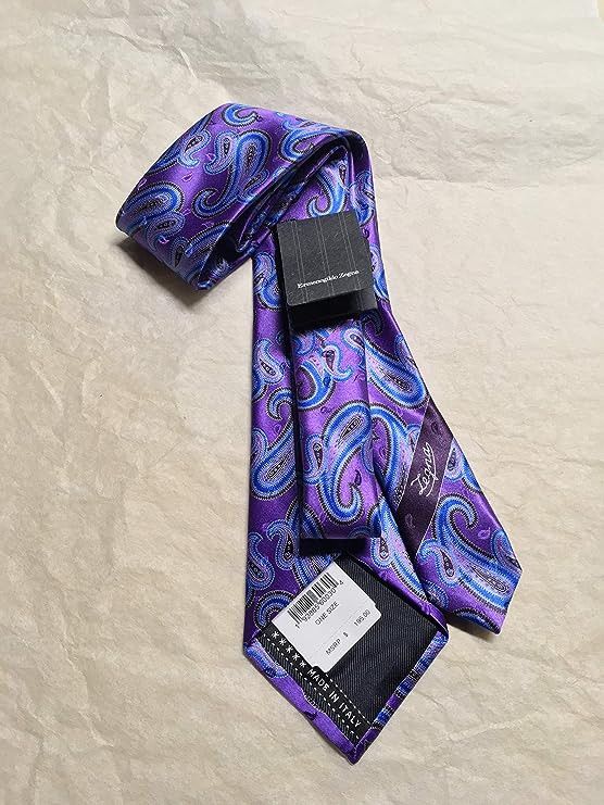 Ermenegildo Zegna Ermenegildo Zegna Paisley Silk Tie, Size Regular - Purple Size ONE SIZE - 3 Thumbnail