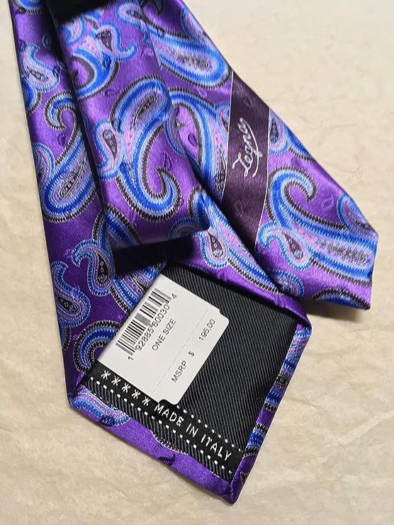 Ermenegildo Zegna Ermenegildo Zegna Paisley Silk Tie, Size Regular - Purple Size ONE SIZE - 6 Thumbnail