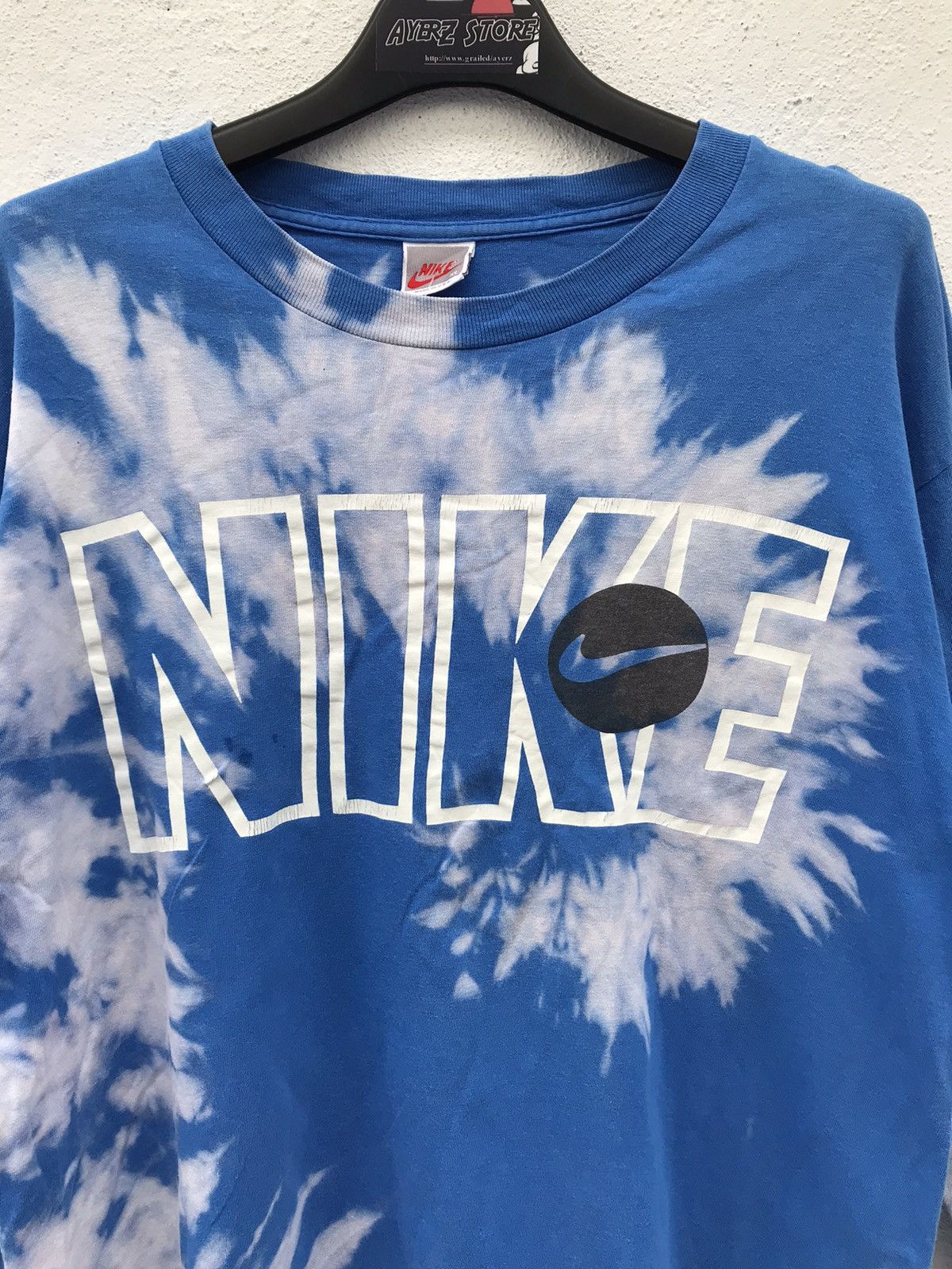 Nike Made In Usa Nike Big Logo Acid Wash Long Sleeve T Shirt Size US XL / EU 56 / 4 - 2 Thumbnail