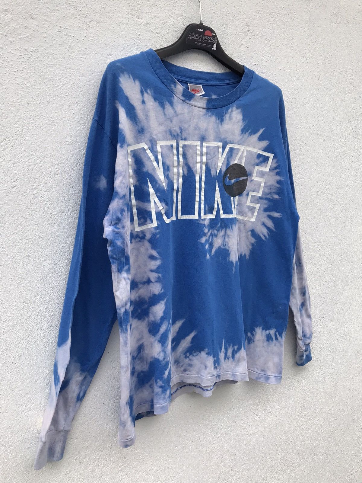 Nike Made In Usa Nike Big Logo Acid Wash Long Sleeve T Shirt Size US XL / EU 56 / 4 - 3 Thumbnail