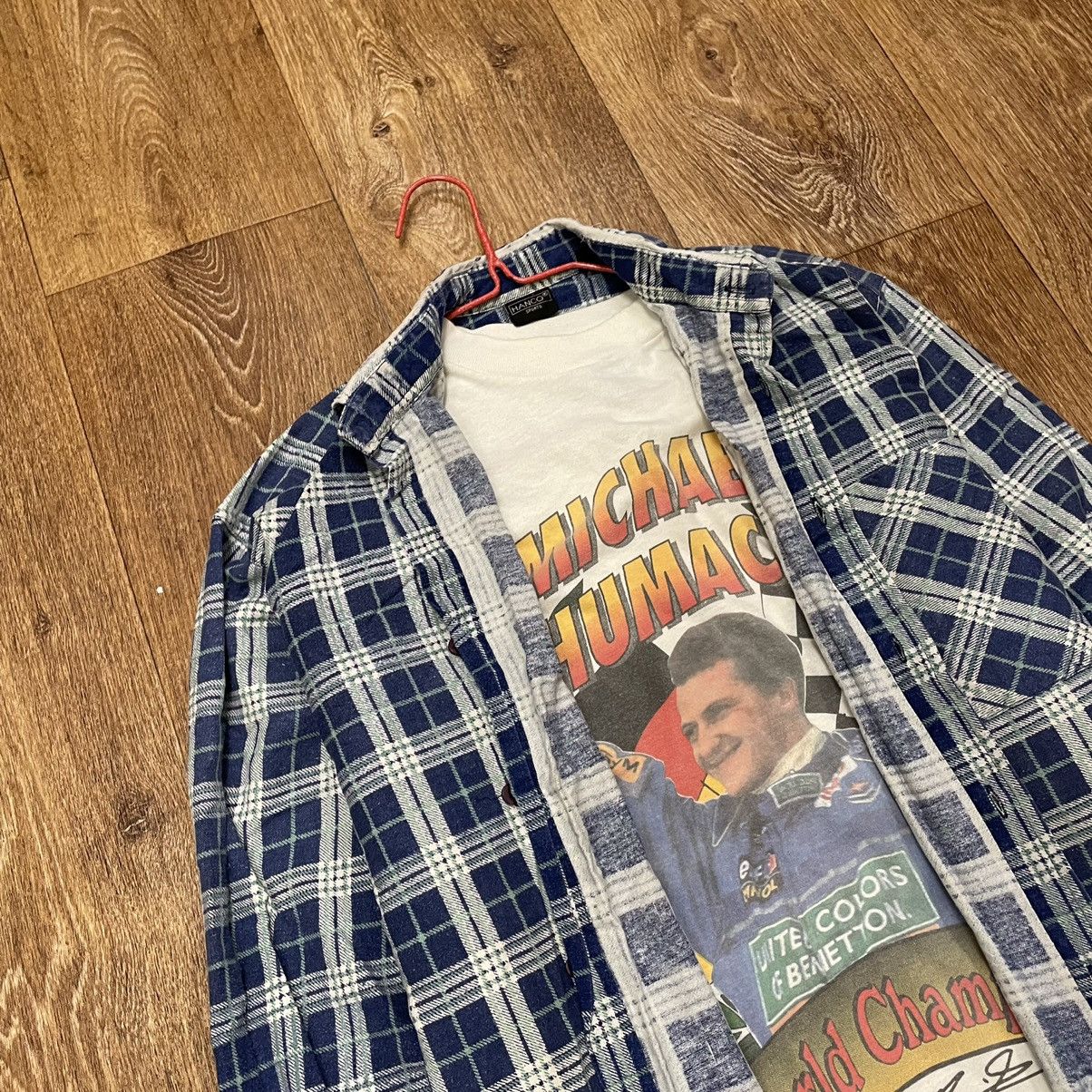 Vintage Vintage 90s Plaid Shirt Oversized Grunge Streetwear Thrifted Size US L / EU 52-54 / 3 - 1 Thumbnail