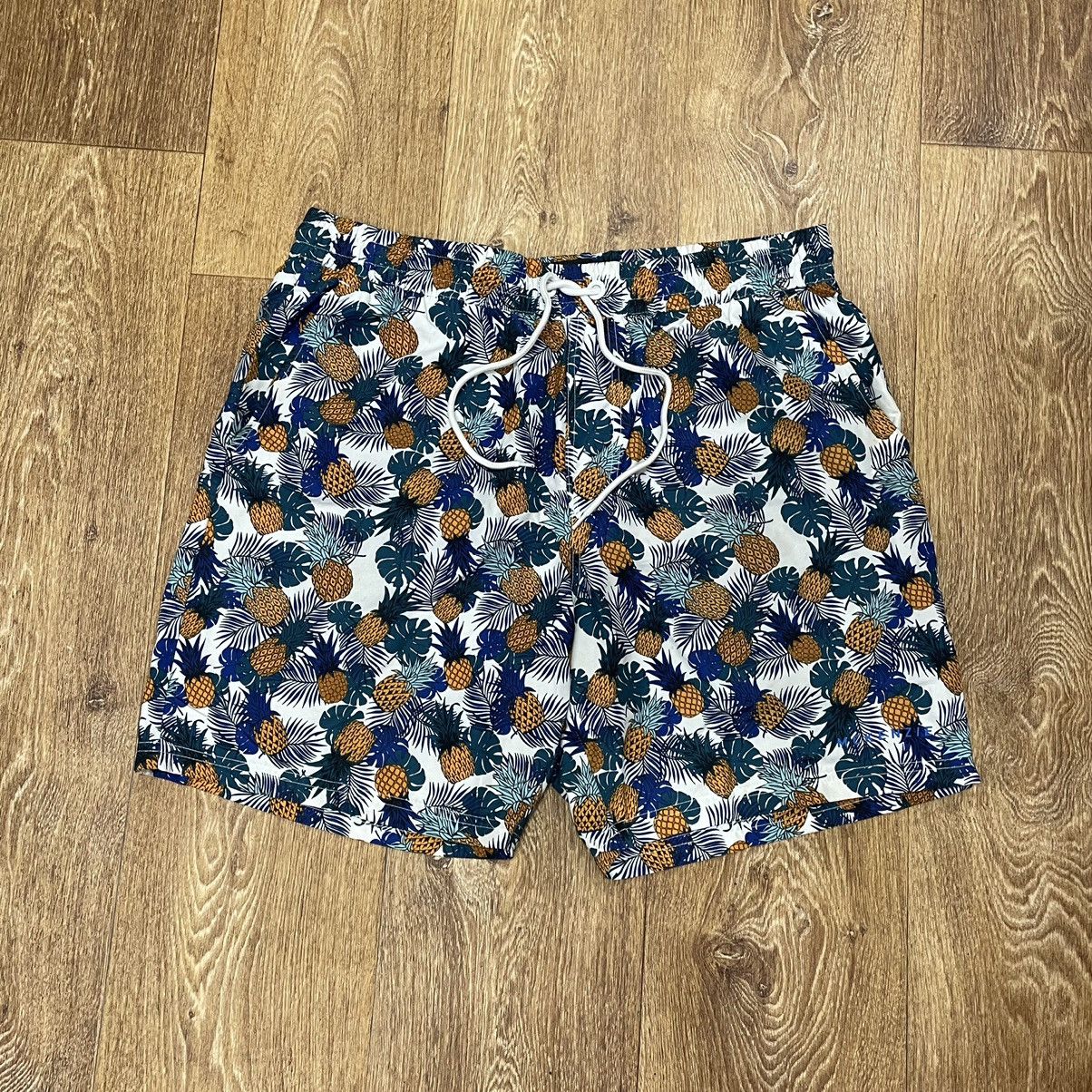 Vintage Vintage 90s All Over Print Baggy Shorts Streetwear Blue 36 Size US 36 / EU 52 - 1 Thumbnail