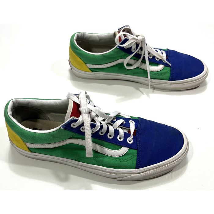 Red yellow green hot sale and blue vans