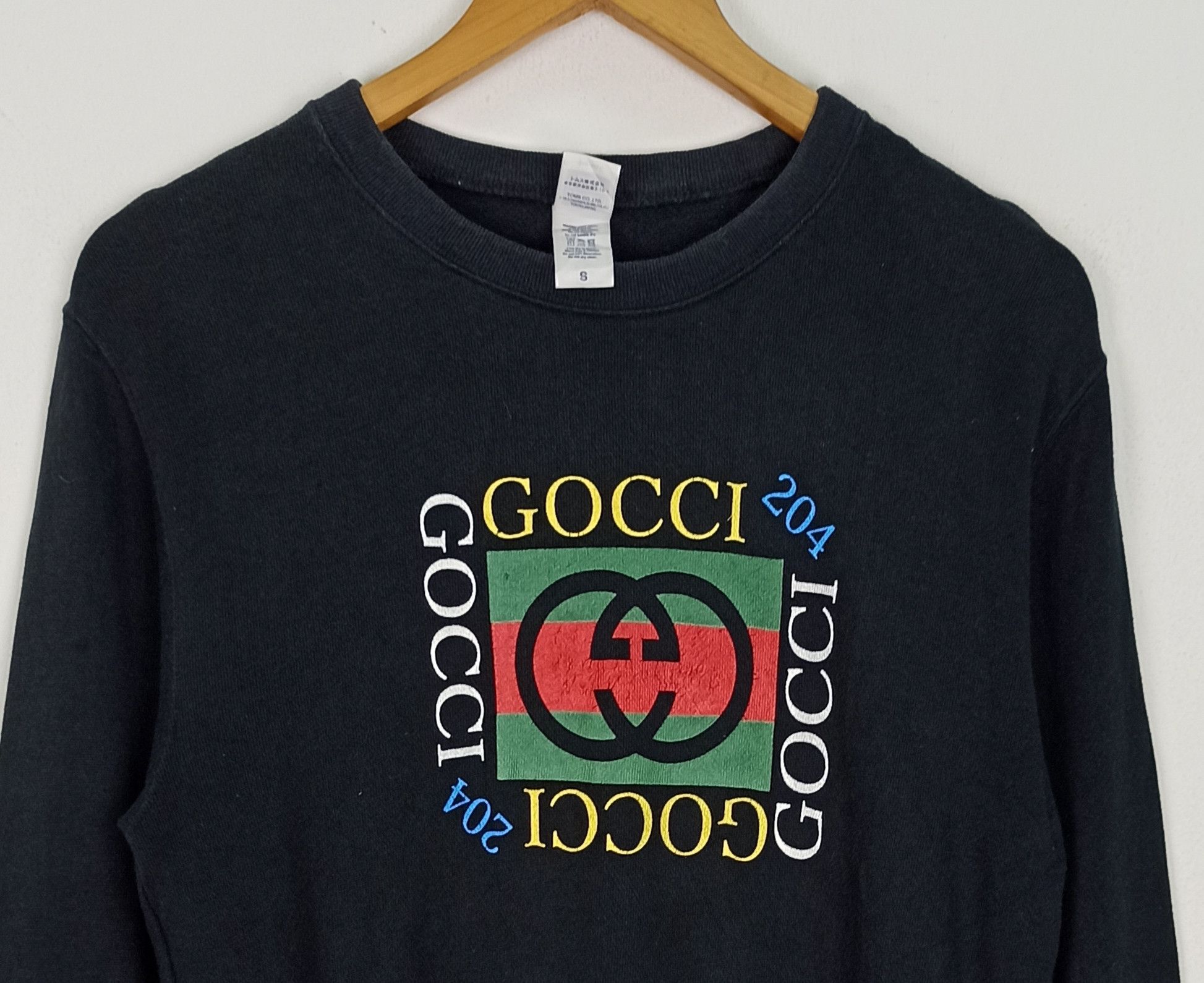 Japanese Brand Gocci 204 Sweatshirts Jumper Crewneck parody Gucci (c42) Size US S / EU 44-46 / 1 - 2 Thumbnail