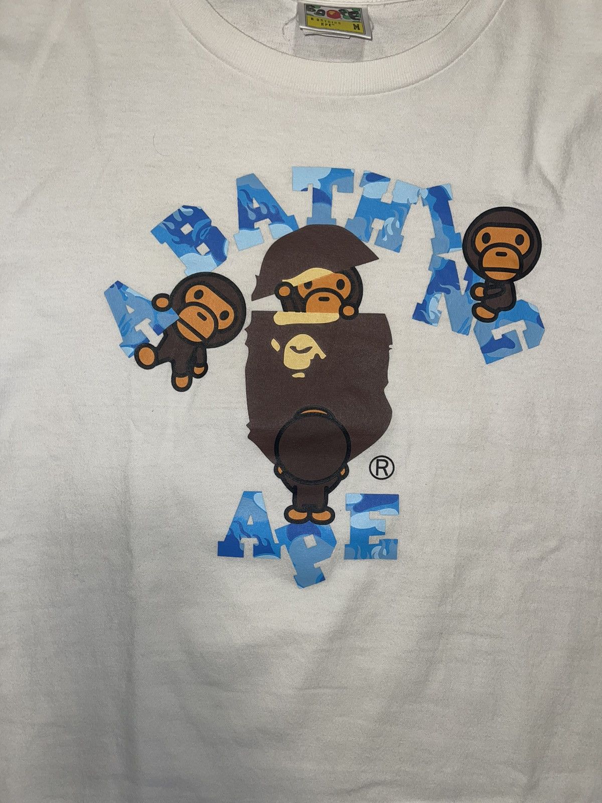 Bape Fire Camo Milo College Tee Size US M / EU 48-50 / 2 - 2 Thumbnail