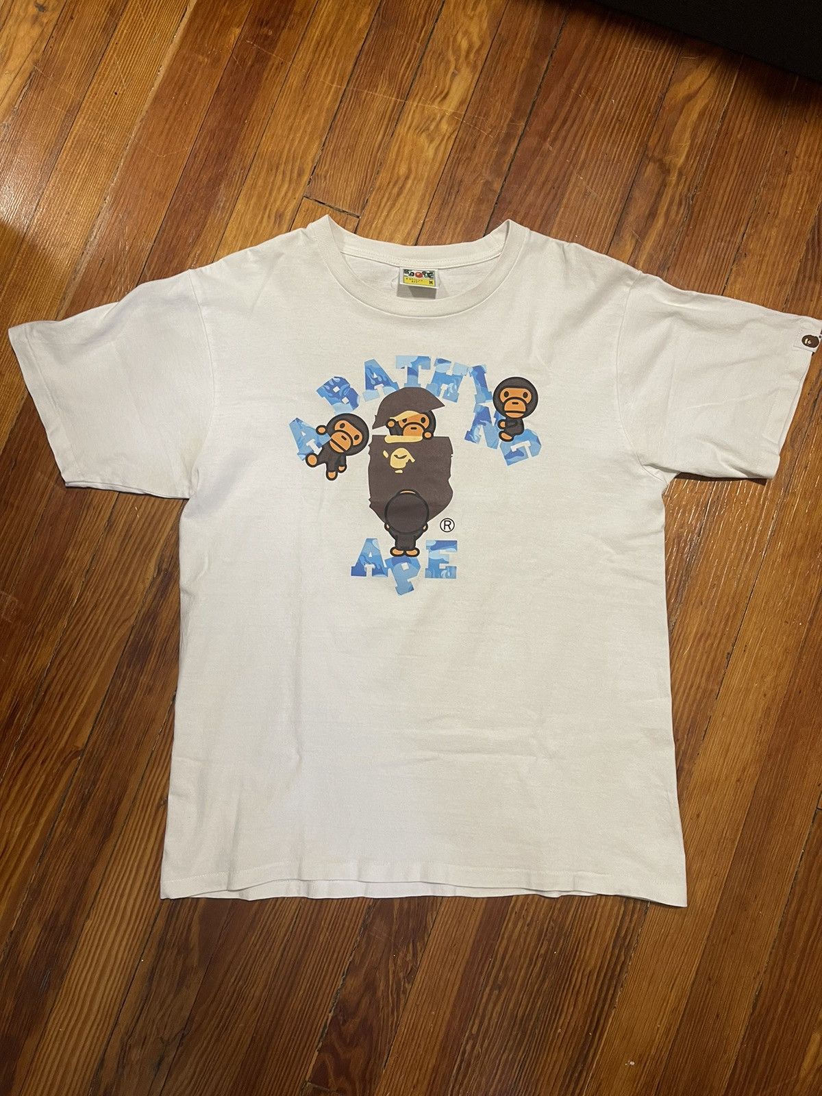 Bape Fire Camo Milo College Tee Size US M / EU 48-50 / 2 - 1 Thumbnail