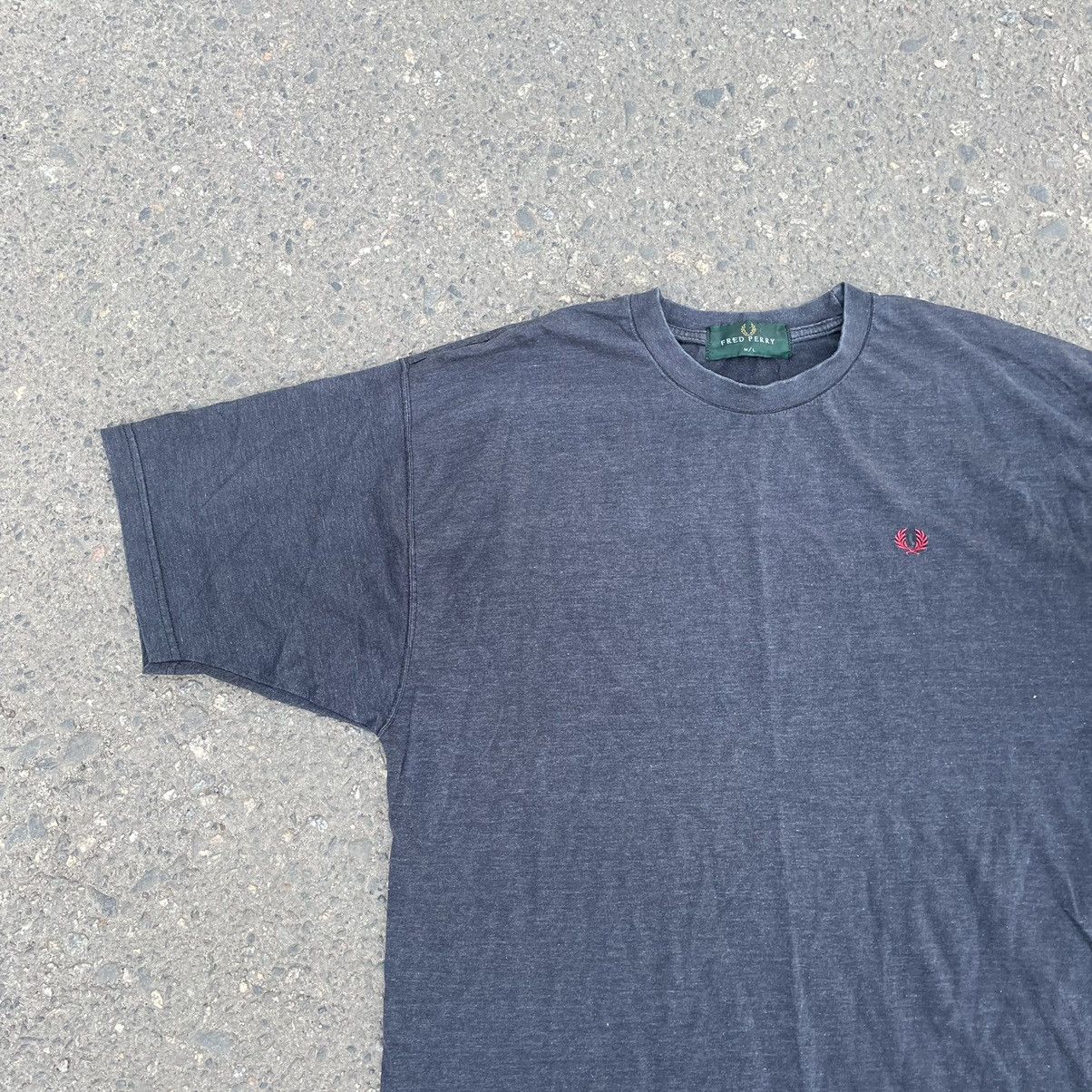 Vintage Vintage 90s Fred Perry Faded Logo Tee Washed Navy Preppy L Size US L / EU 52-54 / 3 - 5 Thumbnail