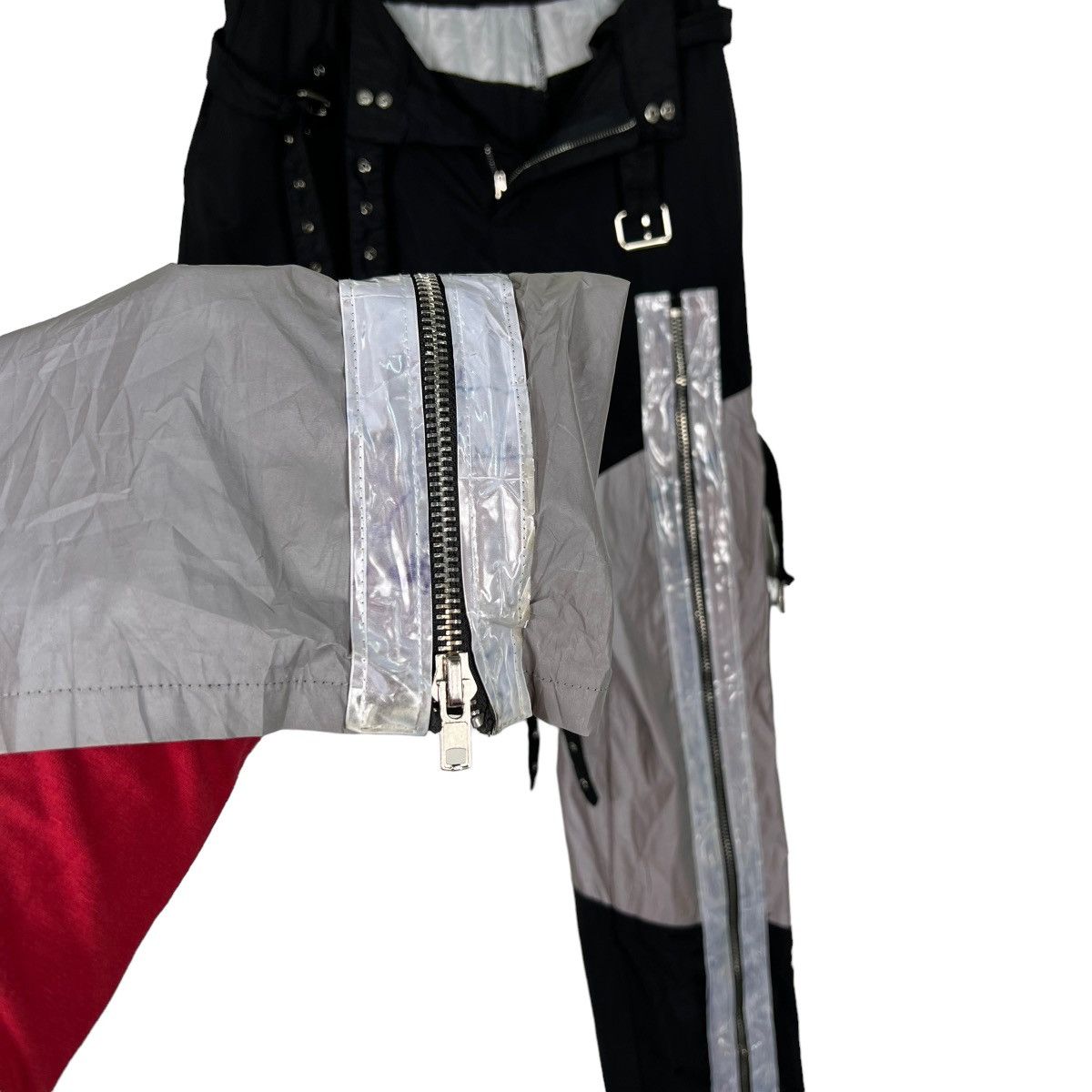 If Six Was Nine 🔥 REFLEXTIVE PARACHUTE BONDAGE CARGO NYLON PANTS Size US 32 / EU 48 - 14 Thumbnail