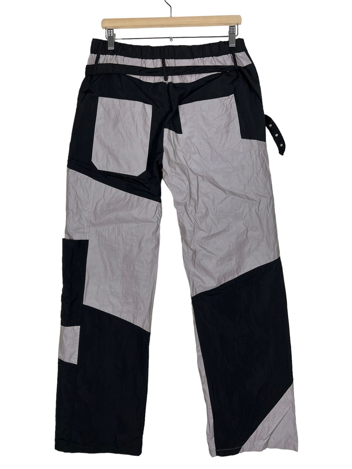 If Six Was Nine 🔥 REFLEXTIVE PARACHUTE BONDAGE CARGO NYLON PANTS Size US 32 / EU 48 - 20 Thumbnail