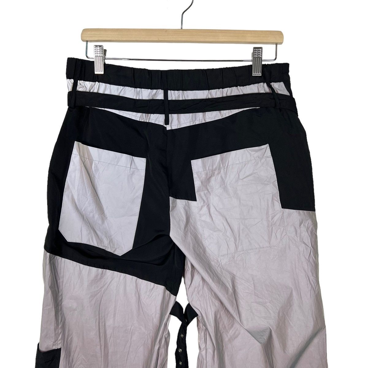 If Six Was Nine 🔥 REFLEXTIVE PARACHUTE BONDAGE CARGO NYLON PANTS Size US 32 / EU 48 - 11 Thumbnail