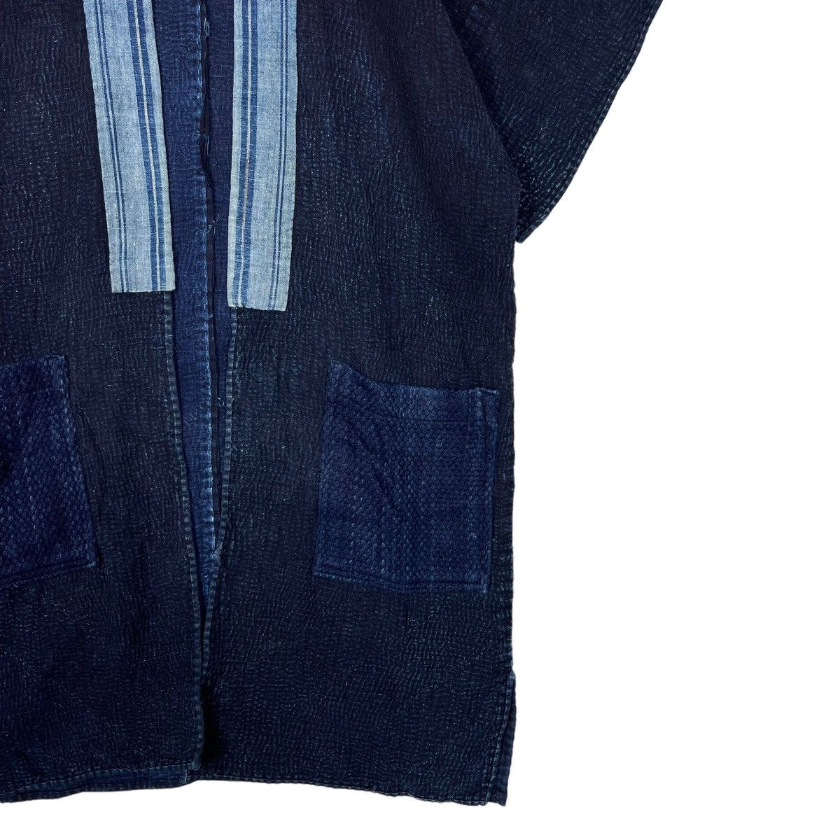 Indigo 🔥 VINTAGE INDIGO KIMONO CARDIGAN HANTEN JACKET Size US L / EU 52-54 / 3 - 6 Thumbnail