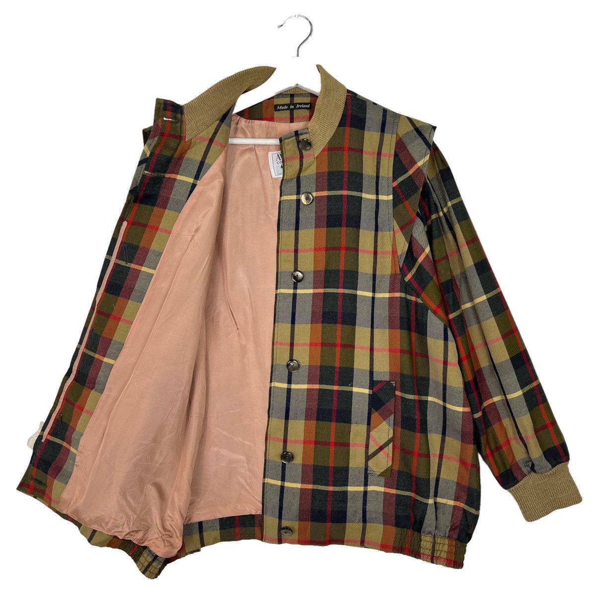 Vintage 🔥 VINTAGE AVOCA CHECK PLAID BOMBER JACKET MADE IN IRELAND Size US XL / EU 56 / 4 - 6 Thumbnail