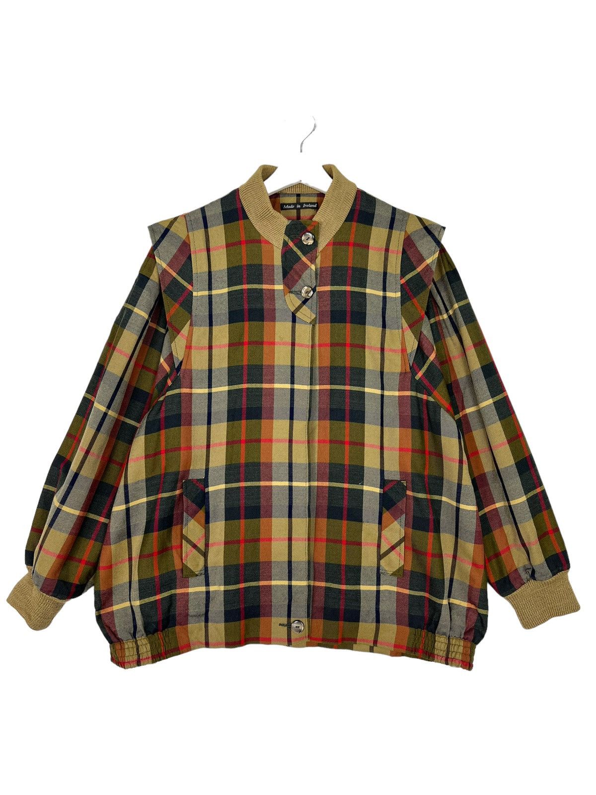 Vintage 🔥 VINTAGE AVOCA CHECK PLAID BOMBER JACKET MADE IN IRELAND Size US XL / EU 56 / 4 - 5 Thumbnail