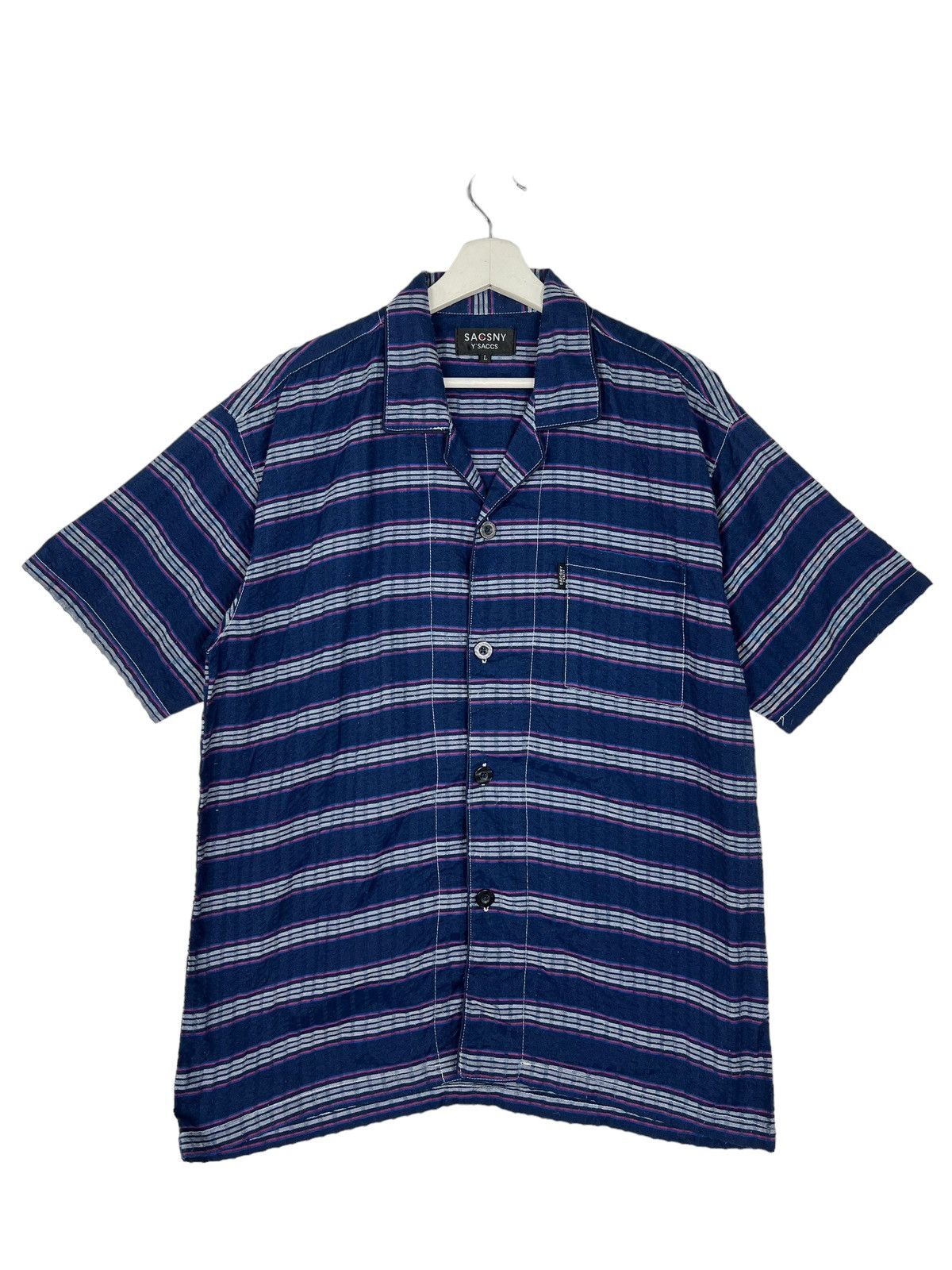 Yohji Yamamoto 🔥 Y'SACCS YOHJI YAMAMOTO STRIPE SHIRTS Size US L / EU 52-54 / 3 - 1 Thumbnail