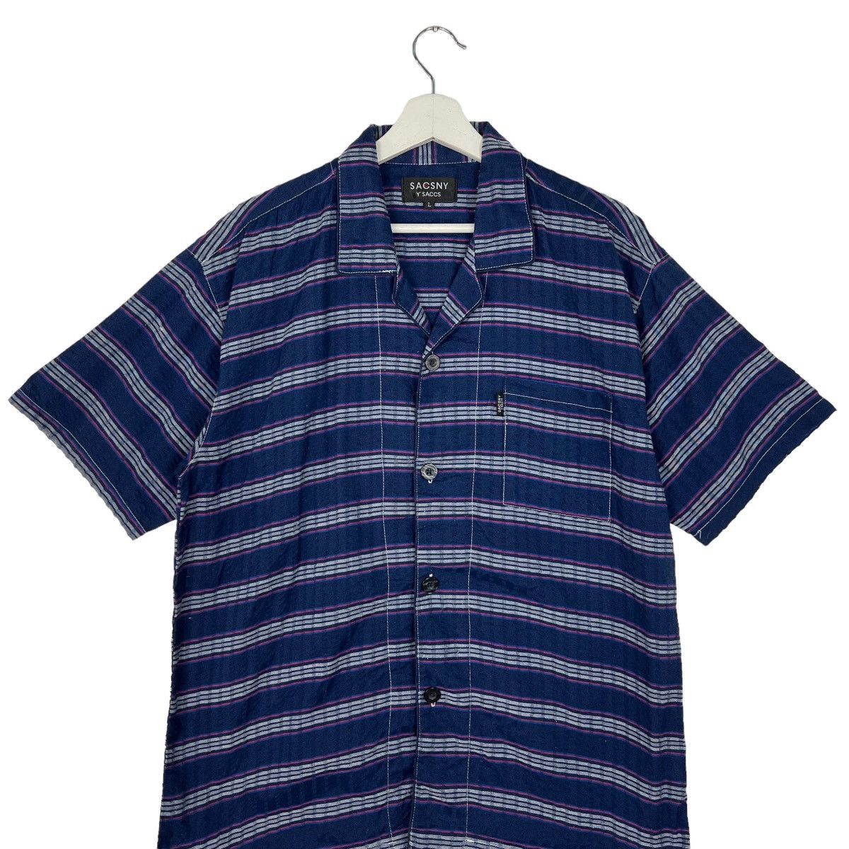 Yohji Yamamoto 🔥 Y'SACCS YOHJI YAMAMOTO STRIPE SHIRTS Size US L / EU 52-54 / 3 - 3 Thumbnail