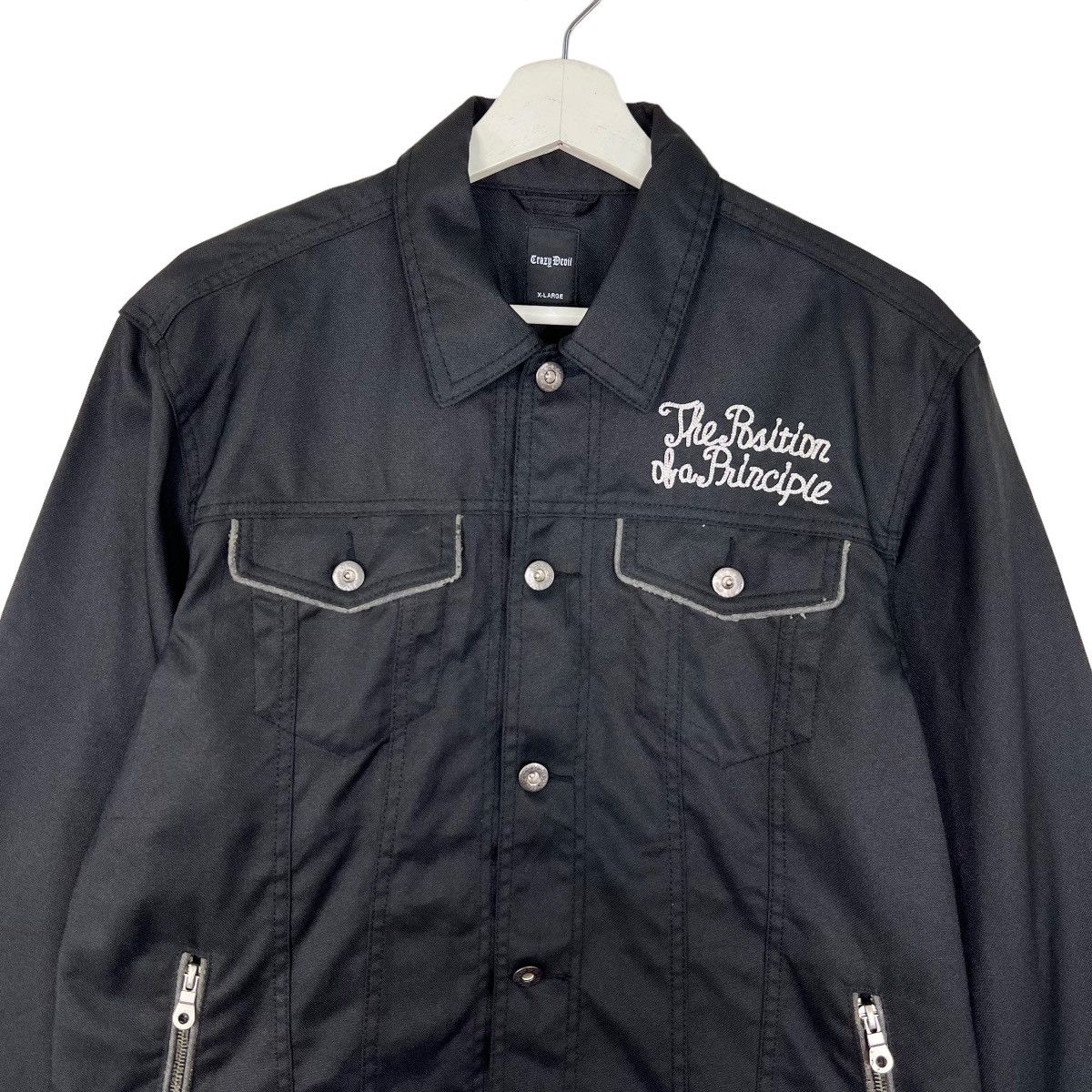 Hysteric Glamour 🔥 CRAZY DEVIL COATED TRUCKER JACKET Size US L / EU 52-54 / 3 - 4 Thumbnail