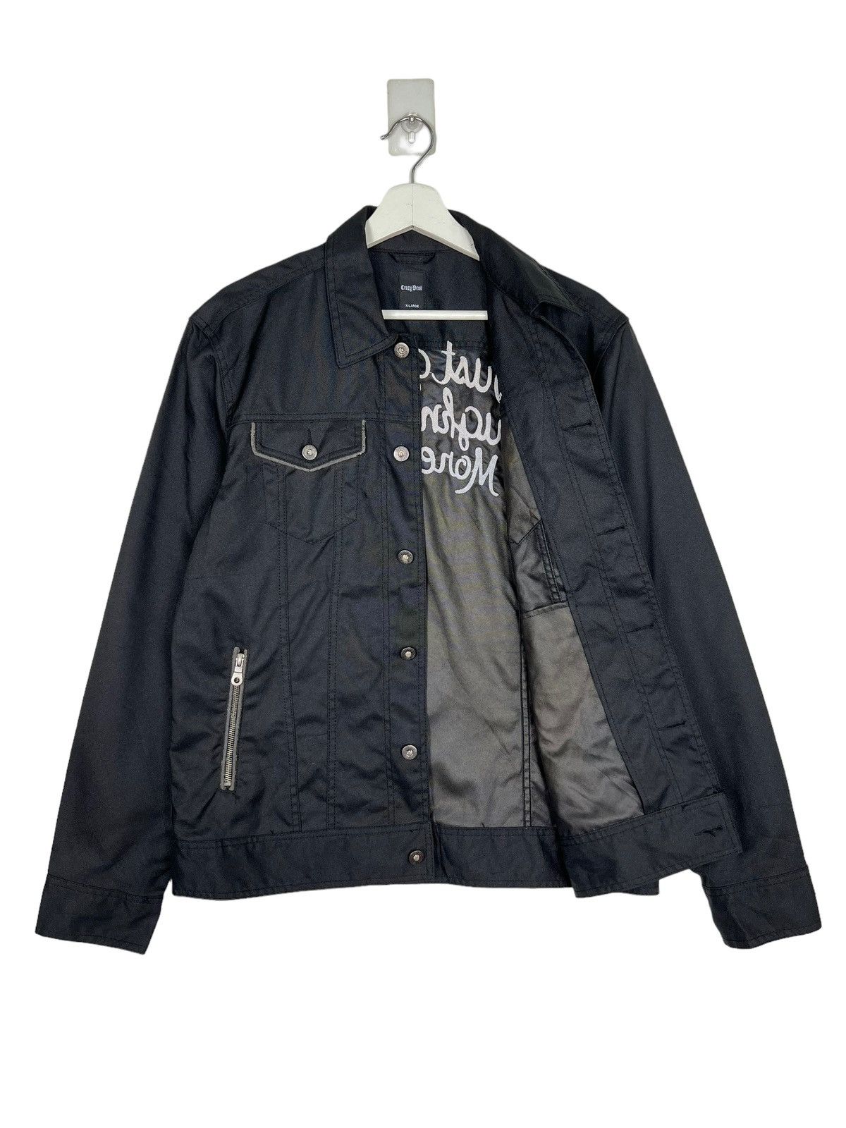 Hysteric Glamour 🔥 CRAZY DEVIL COATED TRUCKER JACKET Size US L / EU 52-54 / 3 - 7 Thumbnail