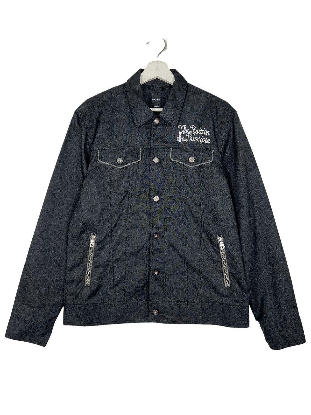 Hysteric Glamour 🔥 CRAZY DEVIL COATED TRUCKER JACKET Size US L / EU 52-54 / 3 - 6 Thumbnail