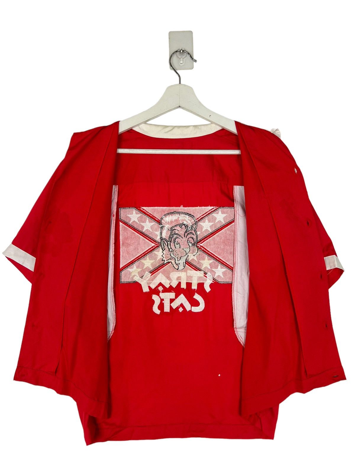 Japanese Brand 🔥 80s VINTAGE STRAY CATS BOWLING SHIRT Size US M / EU 48-50 / 2 - 8 Thumbnail