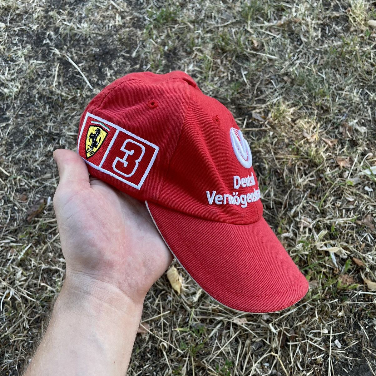 Vintage Vintage 90s Ferrari F1 Racing Cap Hat Streetwear Red Logo OS Size ONE SIZE - 1 Thumbnail