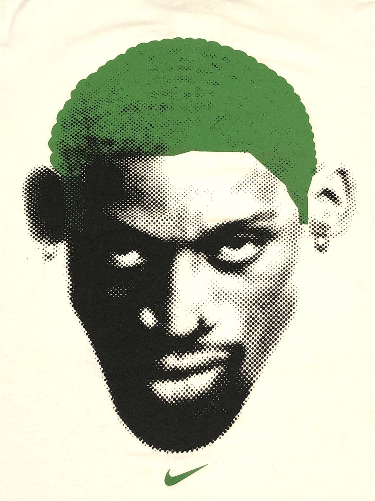 Vintage 90s BNWT Rare Big Face Dennis Rodman Nike Swoosh