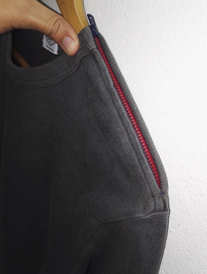 Japanese Brand Vtg Ships Japan Plain Gray Colour Zip over Shoulder Size US M / EU 48-50 / 2 - 3 Thumbnail