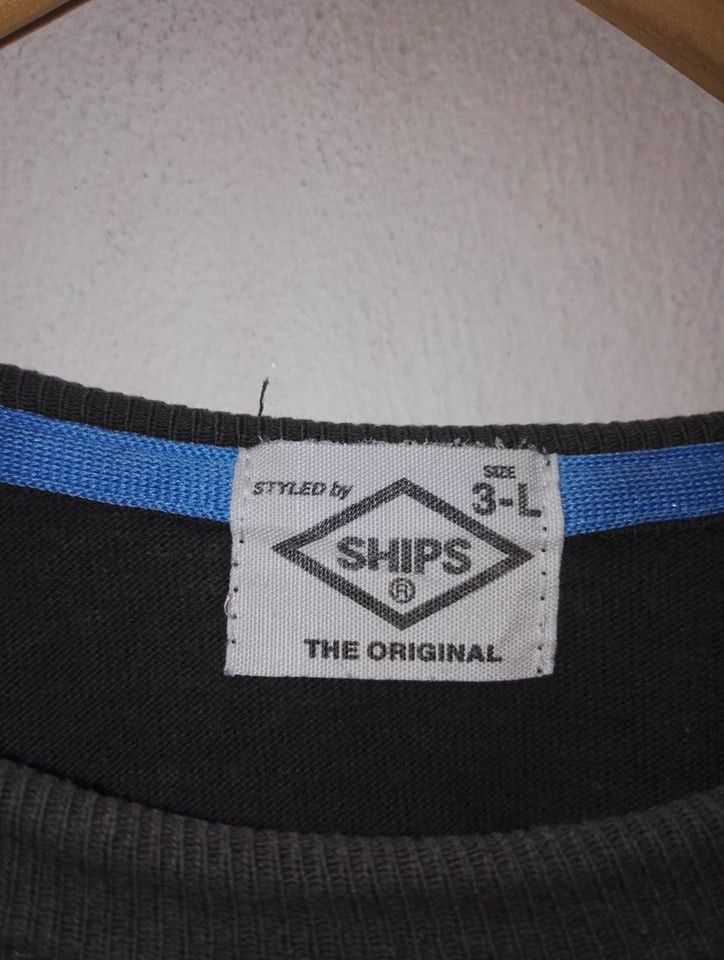 Japanese Brand Vtg Ships Japan Plain Gray Colour Zip over Shoulder Size US M / EU 48-50 / 2 - 7 Thumbnail