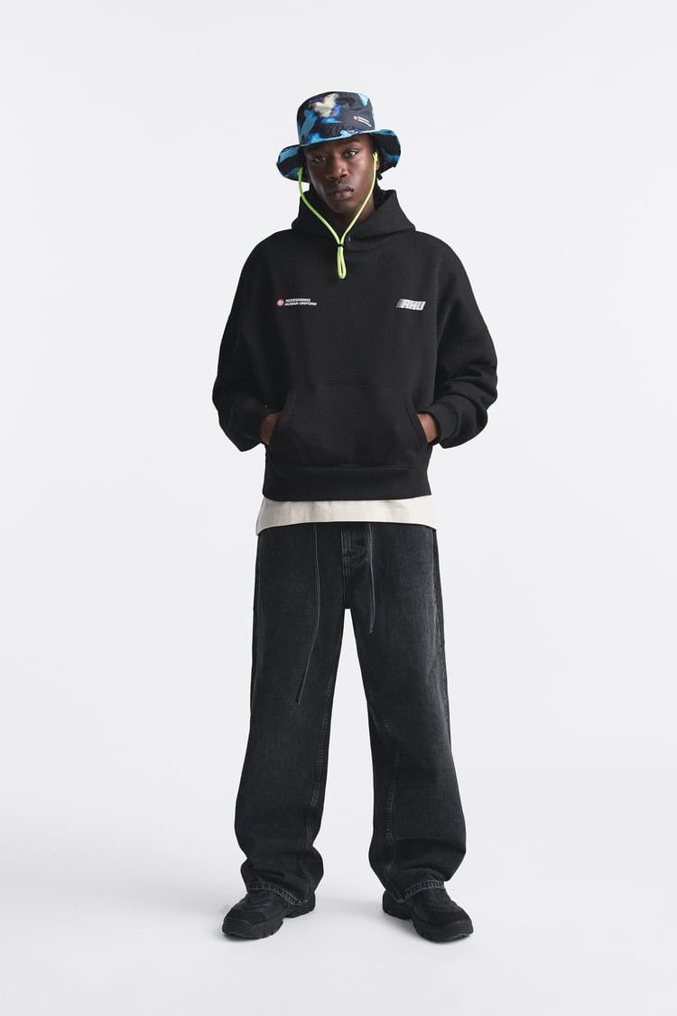 Rhude × Zara RHUDE x Zara NEW black logo hoodie sweatshirt Size US XL / EU 56 / 4 - 7 Thumbnail