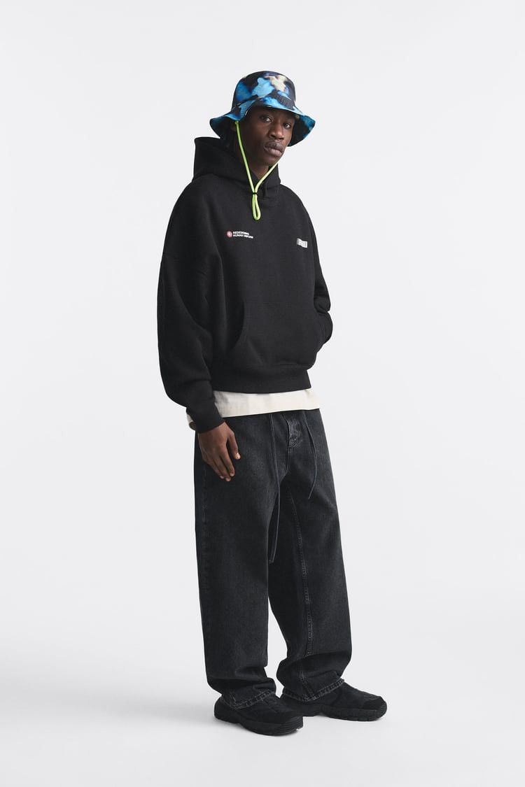 Rhude × Zara RHUDE x Zara NEW black logo hoodie sweatshirt Size US XL / EU 56 / 4 - 6 Thumbnail